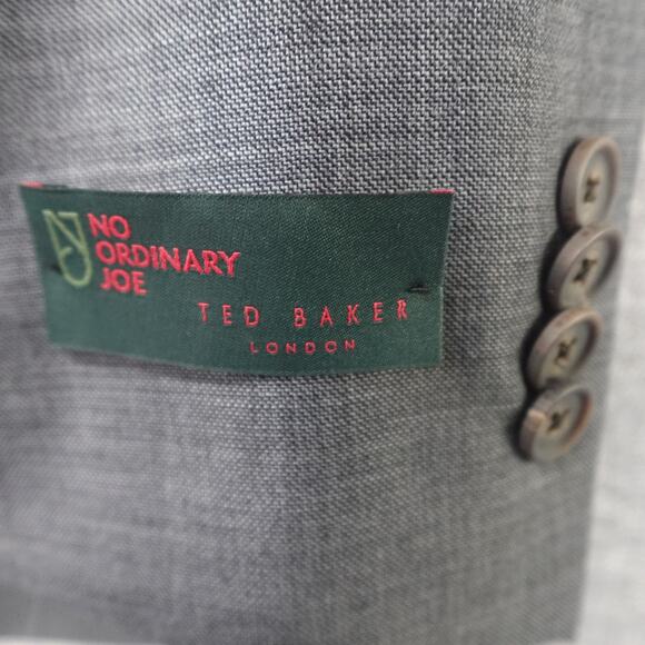 Ted Baker No Ordinary Joe London Gray Suit Jacket 36S & 30S Pants Set - Picture 8 of 16